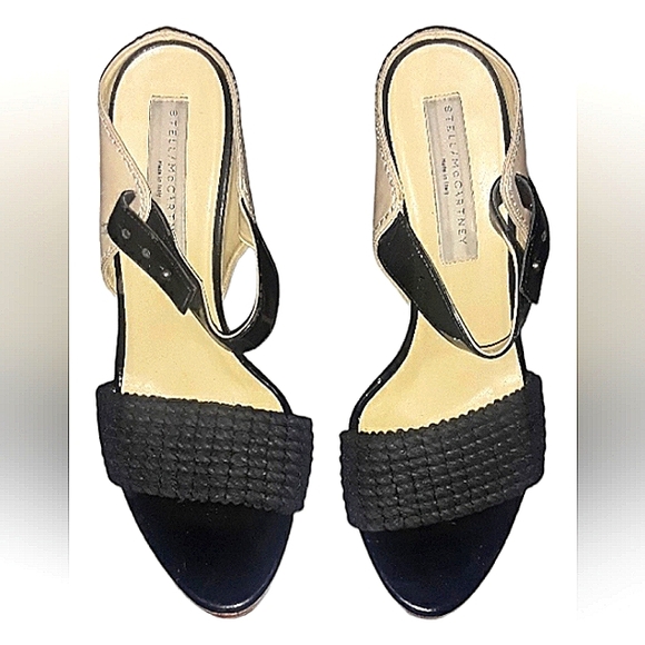 STELLA MCCARTNEY VINTAGE WOODEN LEATHER SANDALS VERY GOOD CONDITION - Picture 3 of 13